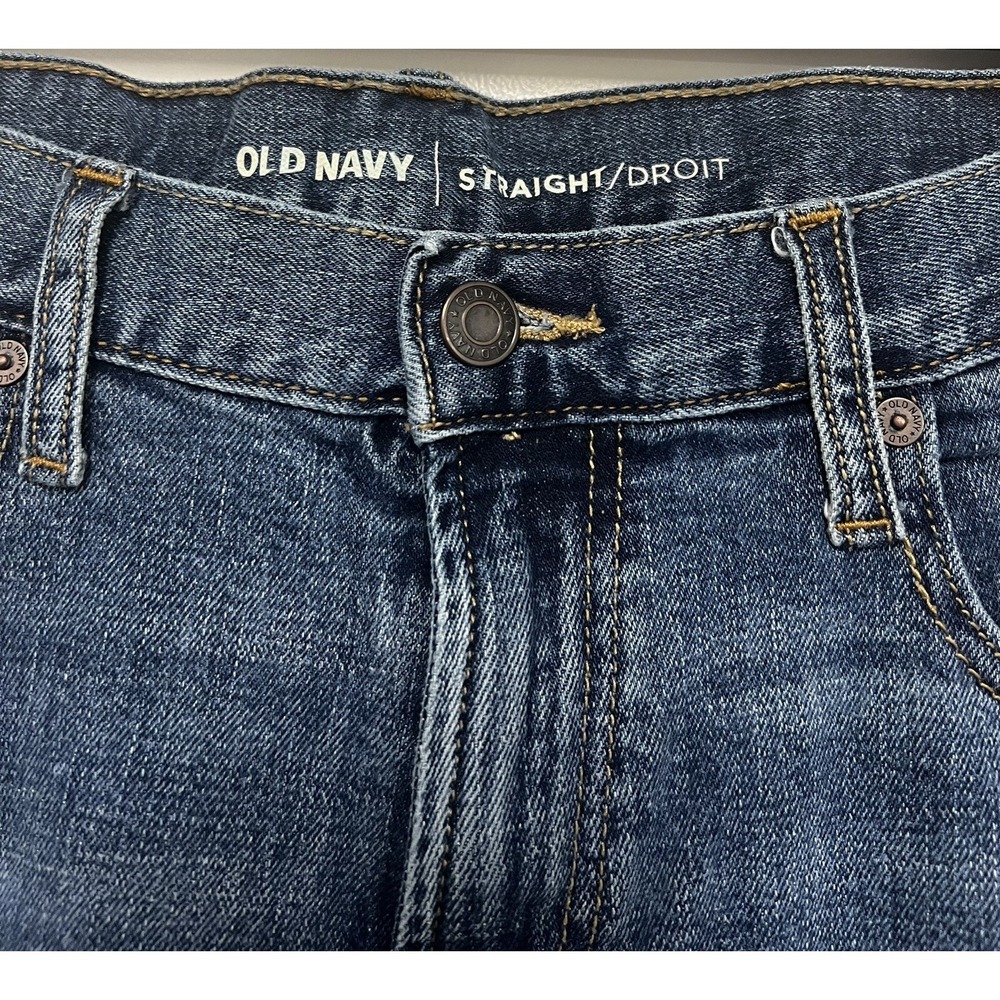 OLD NAVY STRAIGHT /DROIT Jeans Medium Wash Denim Mens 34 X 32 - Picture 7 of 8